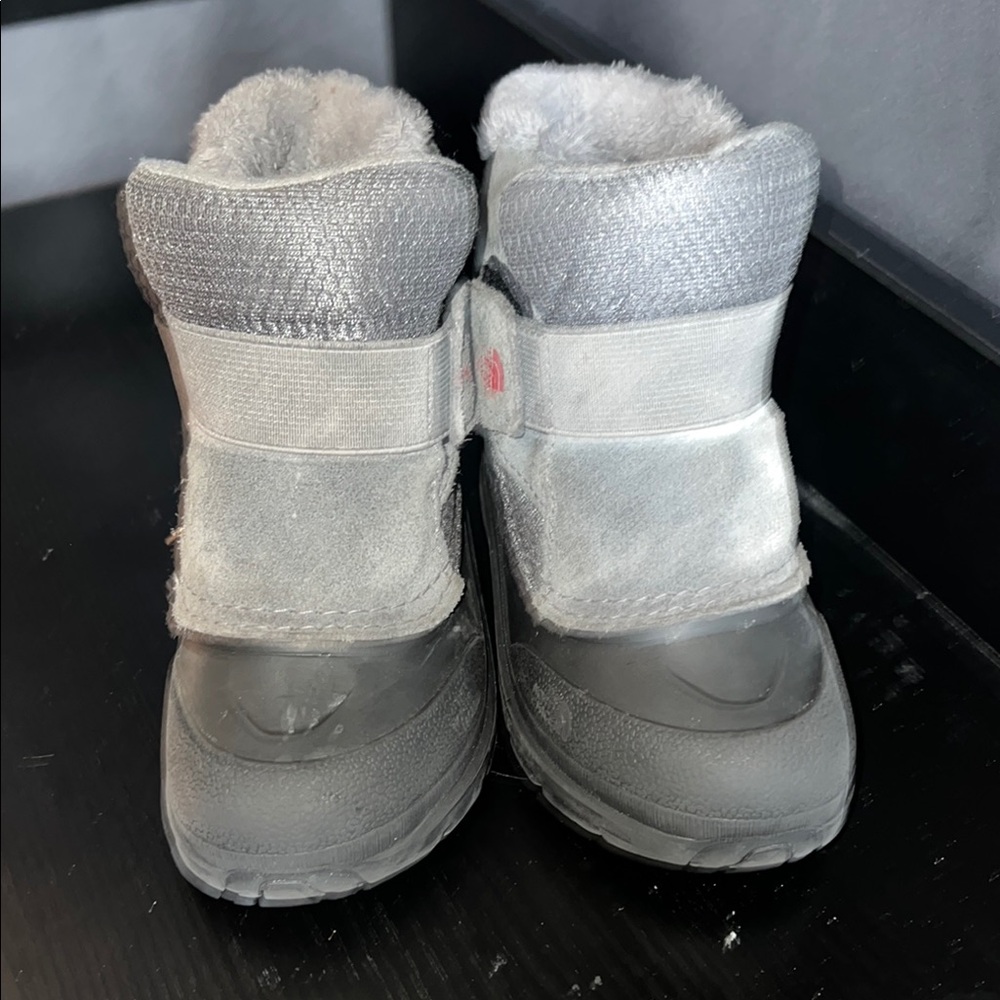 Gray and Black  Northface Winter Boots